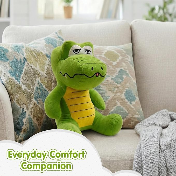 Kidology Cute Green Crocodile Soft Toy for Kids