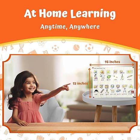 Skillofun Tamil Letters Wooden Board with Pictures Tamil Learning Kids Activity Toys