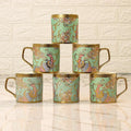 Femora Bone China Gloden Tea Cup | Wandering Peacock | 180 Ml