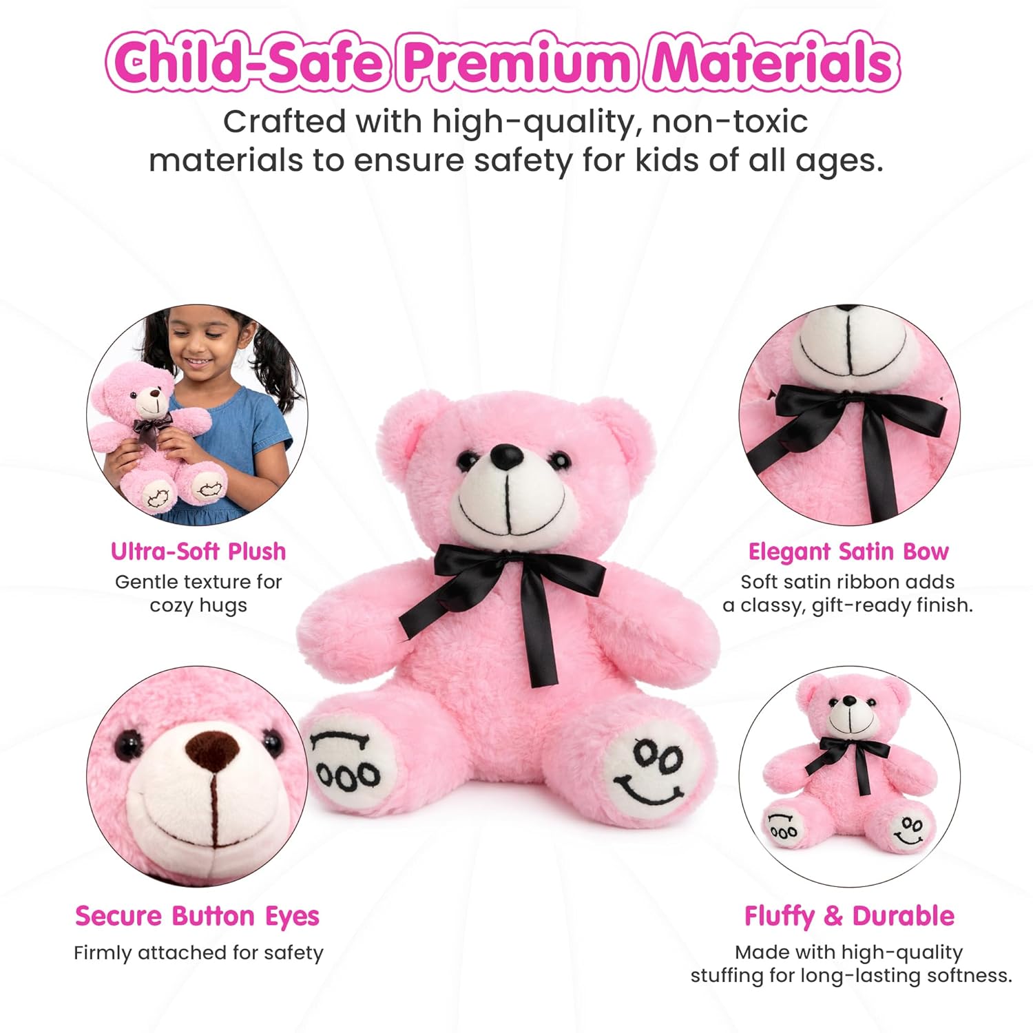 Kidology Cute Huggable Teddy Bear Soft Toy Ultra-Soft
