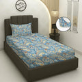 Starnstyle Presents Single Elastic Fitted Bedsheets with 1 Pillow Covers Royal Grey