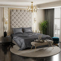 Stoa Paris Satin Comforter Double Bed with 300 TC 2 Pillow Covers Colour Twilight Embrace