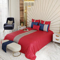 Stoa Paris Crown of Versailles 6-Piece Bedsheet Set Colour Red