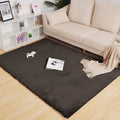 Luxe Home Ruffle Floor Rug Rabbit Fur 1000 GSM Living Room Foot Mats 4 X 6 Ft Colour Cocoa
