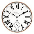 Harris & Co. Clockmasters Premium Metal Analog Wall Clock With Sub-second Dial