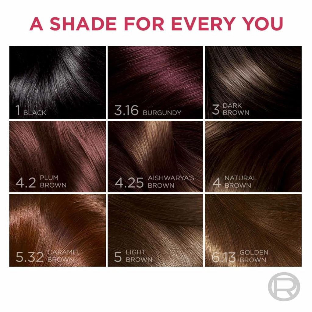 L'Oreal Paris Excellence Creme Hair Color, 3 Dark Brown, 72ml+100g