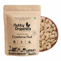 Nutty Organics Whole Cashew Nuts 250 Gm | Hand Selected Jumbo | Nutritious & Delicious Nuts | Natural & Crunchy | Healthy Dry Fruit Snack