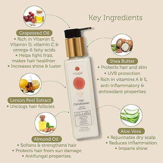 TVAM Henna and Aloe Vera Hair Conditioner - 200 ml