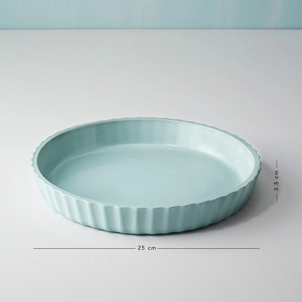 Ellementry Upper Crust Ceramic Tart Dish 1500ml Microwave Oven Safe Serving Tray
