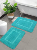 Saral Home Good Morning Mat Soft Anti-Skid Colour Mint (Pack of 2)