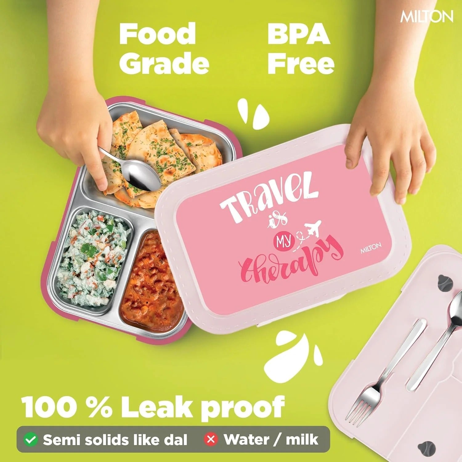 Milton Bravo 3 Steel Thermoware Lunchbox