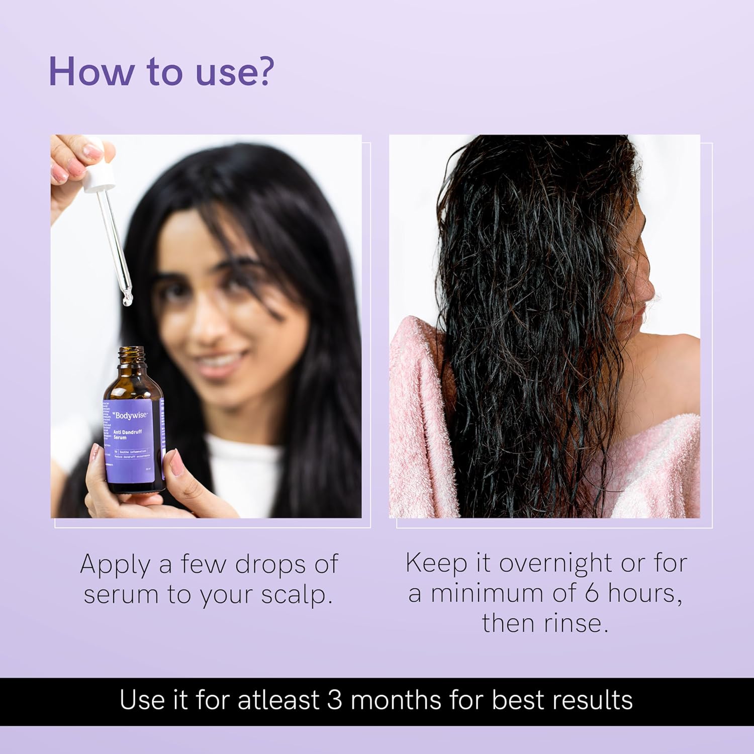 Be bodywise Anti Dandruff Scalp Serum 50ml | Fights Dandruff, Reduces flaky & itchy scalp | With Ichthyol Pale, Zinc Pyrithione, & Tea Tree Oil | Paraben & Sulphate free