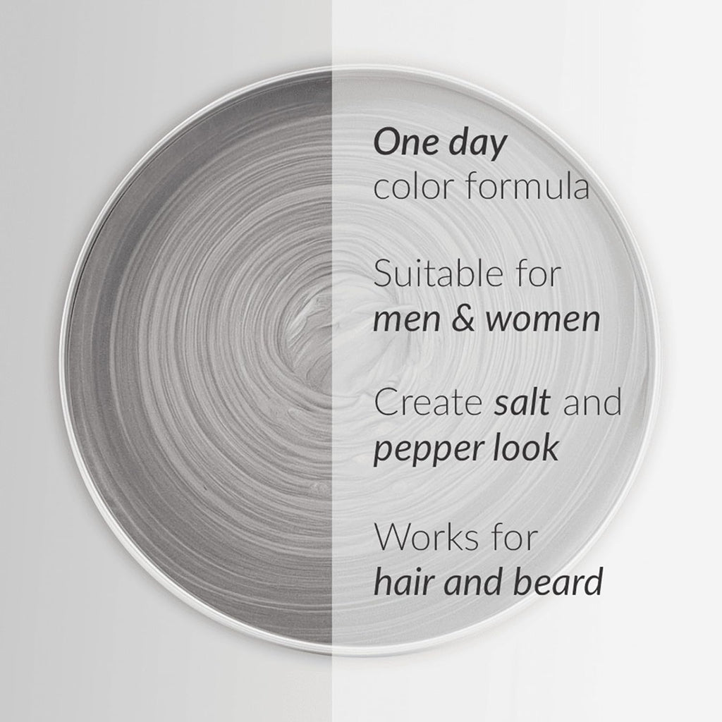 Beauty Garage Gear Up Hair & Beard Grey Color Wax 1-Day Color & Hold | Enriched with Avocado & Olive Oil, 100g