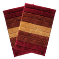 Luxe Home International Microfiber Rectangular Bath mat Soft Anti Slip Skid Luxury Mats 40X60 Cm Cherry (Pack of 2)