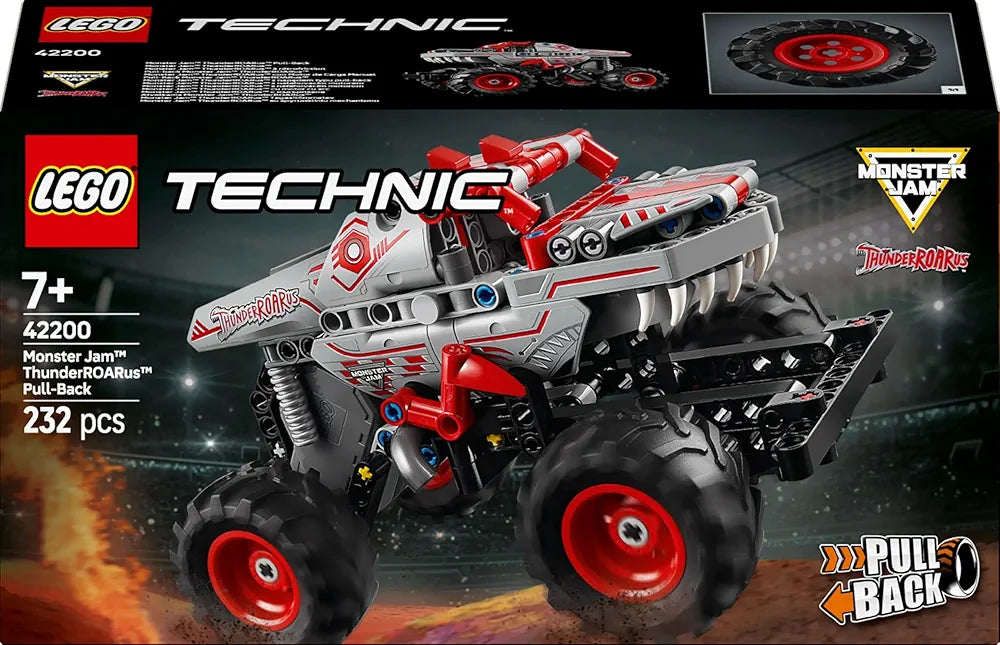 Lego Technic Monster Jam ThunderROARus Pull-Back Truck Toy 42200 Building Blocks Toys for 7+ Gift for Boys and Girls