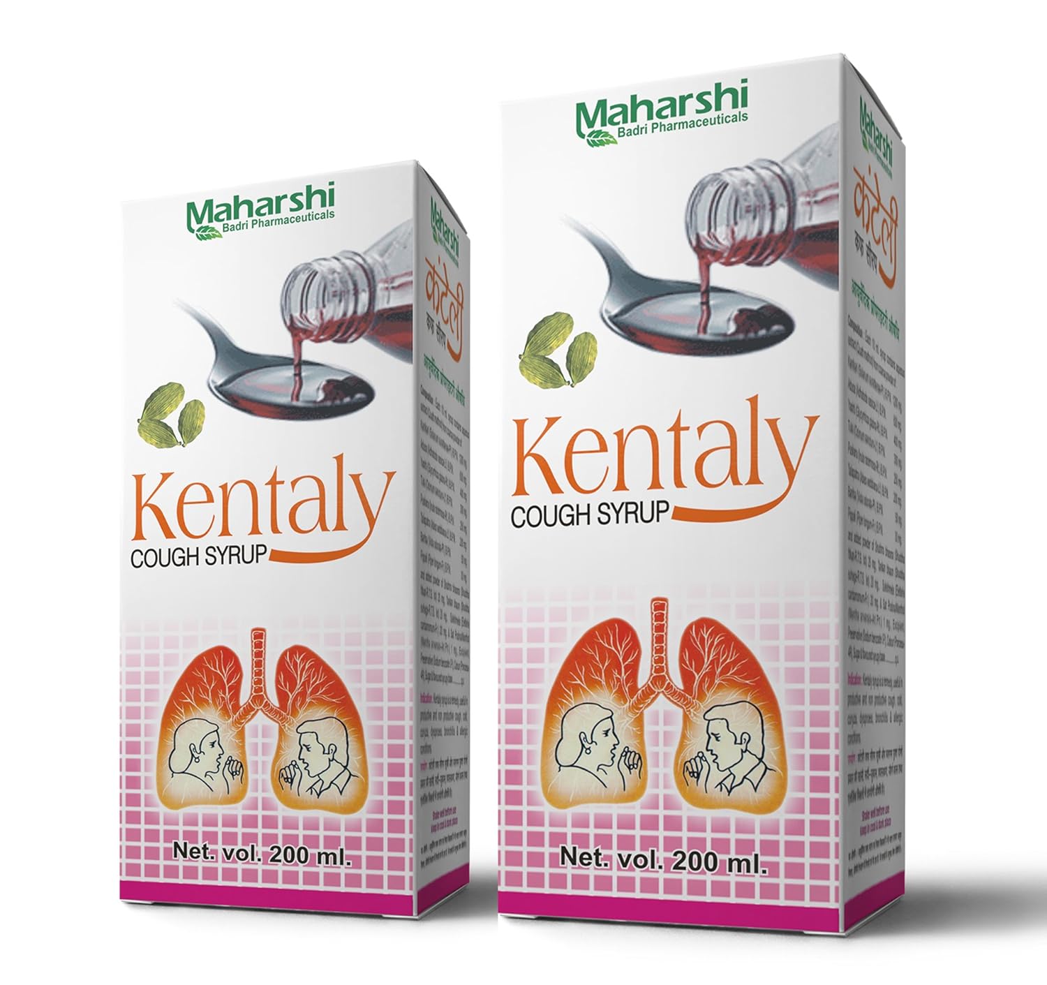 Maharshi Kentaly Cough Syrup - 200 ml Each (Pack of 2)