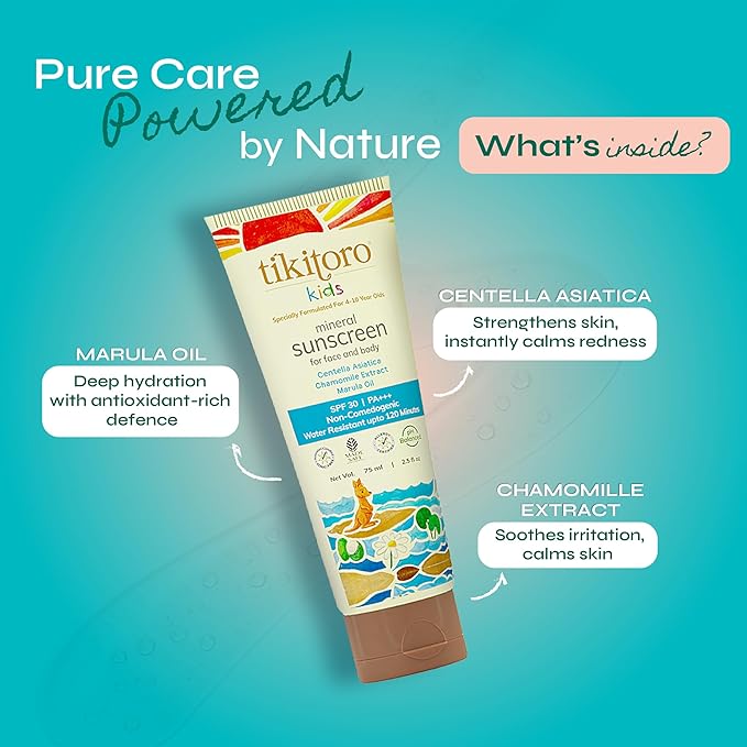 Tikitoro Kids Mineral Sunscreen SPF 30 PA+++ - 75 ml