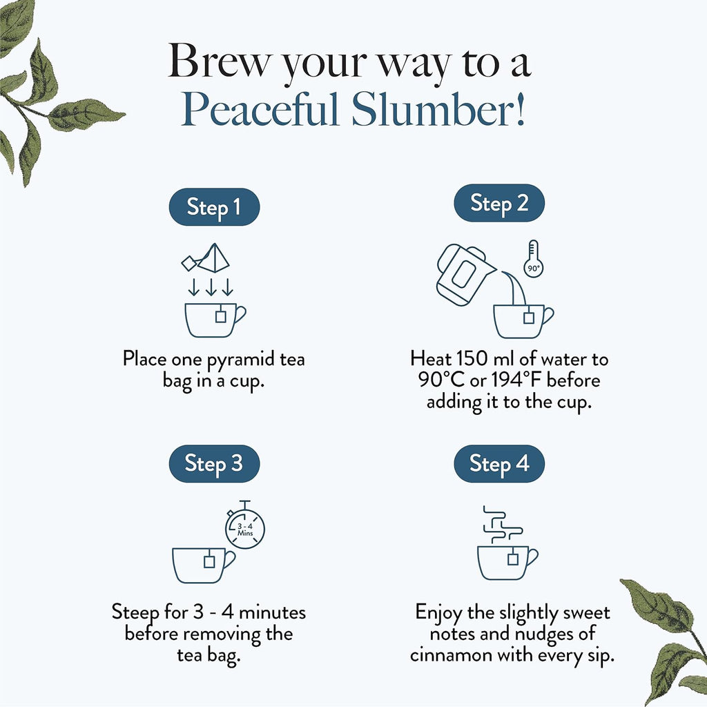 WELLBEING NUTRITION Sleep Tea|Caffeine Free Tea Bags For Insomnia & Stress Relief,Relaxation & Improved Sleep Quality|5Mg Melatonin,Chamomile,Valerian Root,Lavender (20 Pyramid Tea Bags) - Chamomile