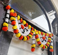 Artificial Marigold Bandanwar with Jasmine 40 Inch Yellow & Orange Flower Marigold With Fold Leaf Bandanwar
