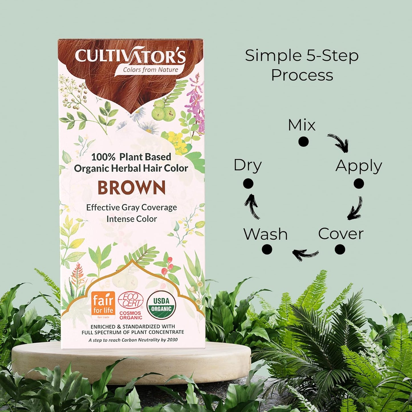 Cultivator's Brown Organic Herbal Hair Colour - 100 gms