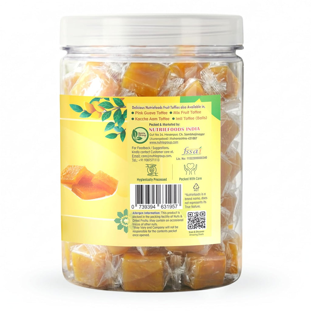 Nutriefoods Aam Papad | 100% Natural Fruit Candy | Premium Mango Fruit Bar, Mango Toffee Candy (400g)