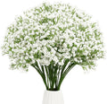 Long Stem Artificial Baby Breath Flowers Real Touch Silk Gypsophila Bouquets White