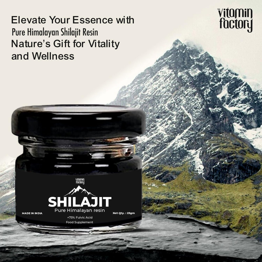The Vitamin Factory Premium Himalayan Shilajit Resin +75% Fulvic Acid Natural Energy Booster 25g
