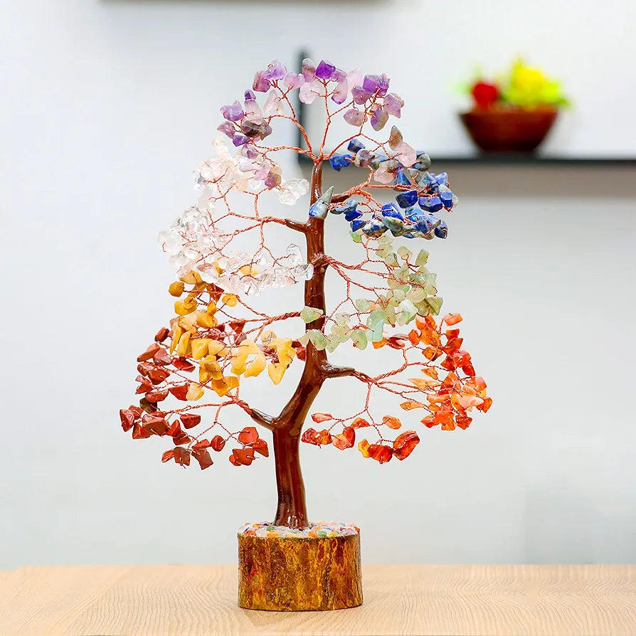 HindCraft Seven Chakra Crystal Tree Copper Wire 10-12 inch