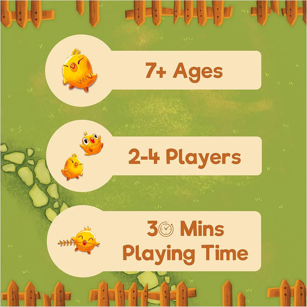 Binca Board Game - Count Your Chickens, Strategy Board Game for Boys & Girls, Fun for Family & Friends Game Night, Card Game for Kids, Teens & Adults, Travel Gifts for Ages 7,8,9,10 & Up, 2-4 Players
