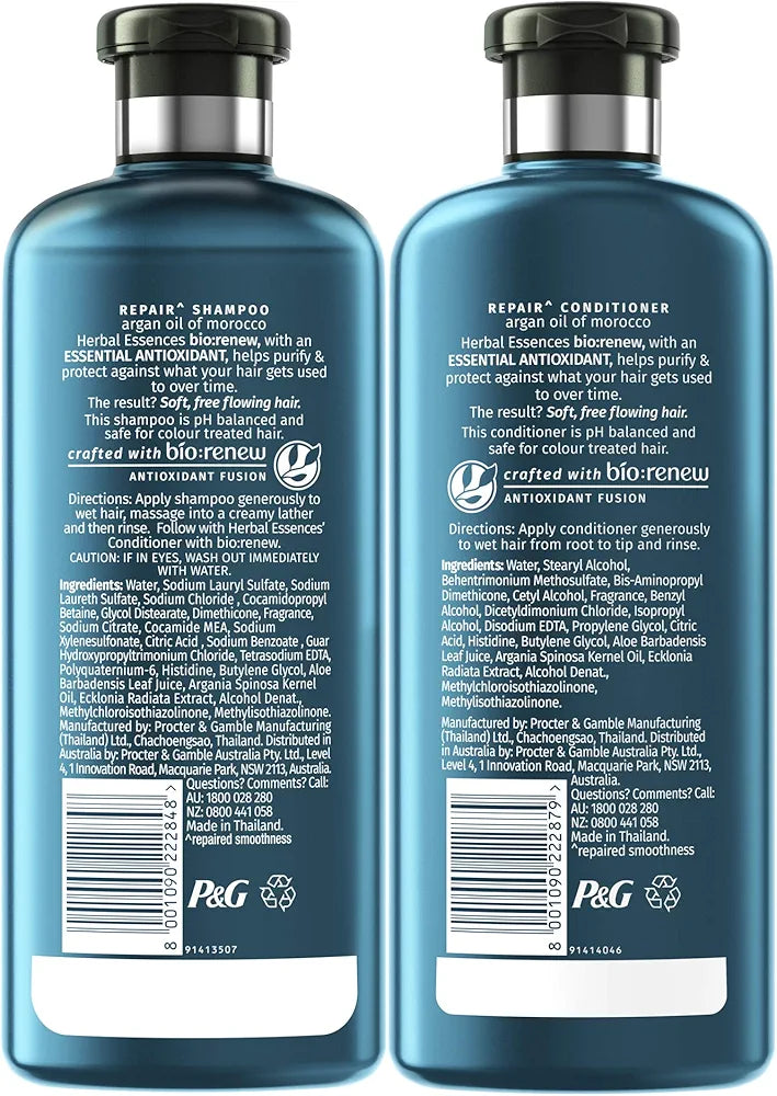 Herbal Essences Bio Renew Argan Oil of Morocco Conditioner - Each 400 ml (Pack of 2)