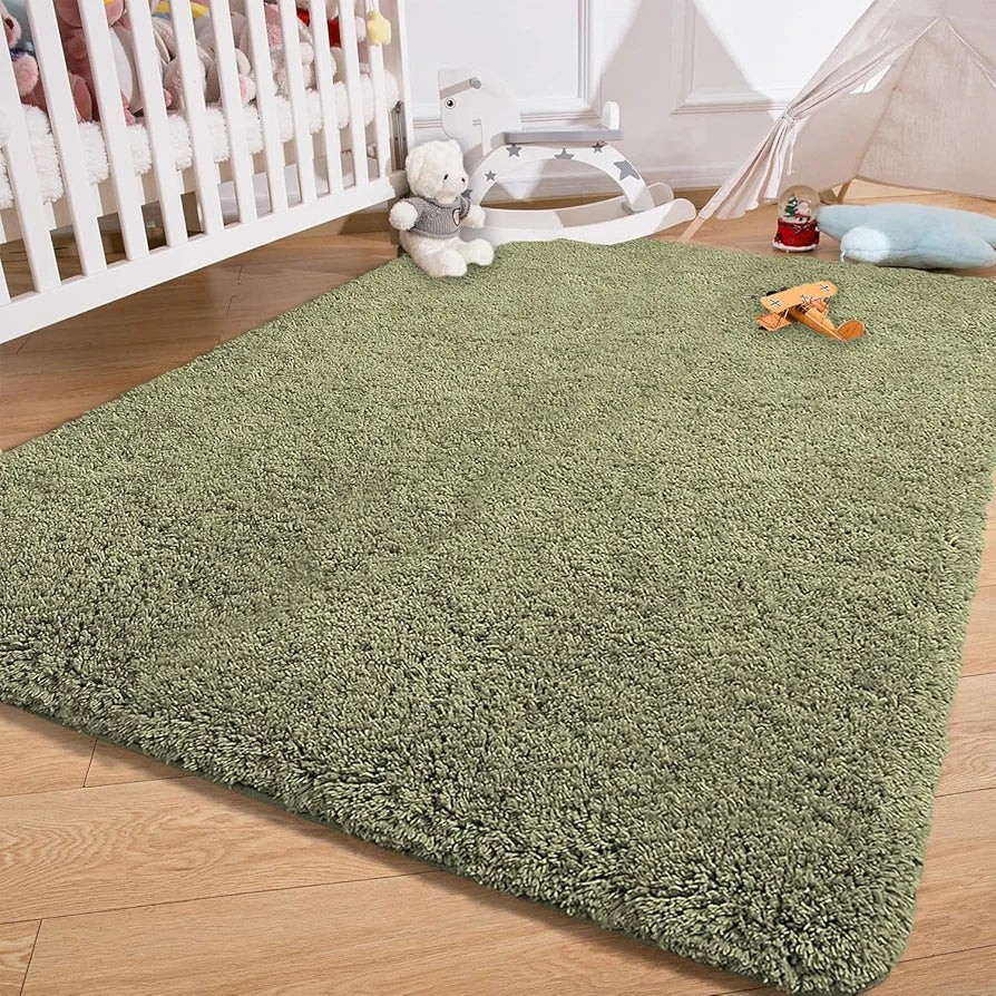 Luxe Home International Carpet Super Soft Anti Slip Vegas Rectangular Rugs Colour Green