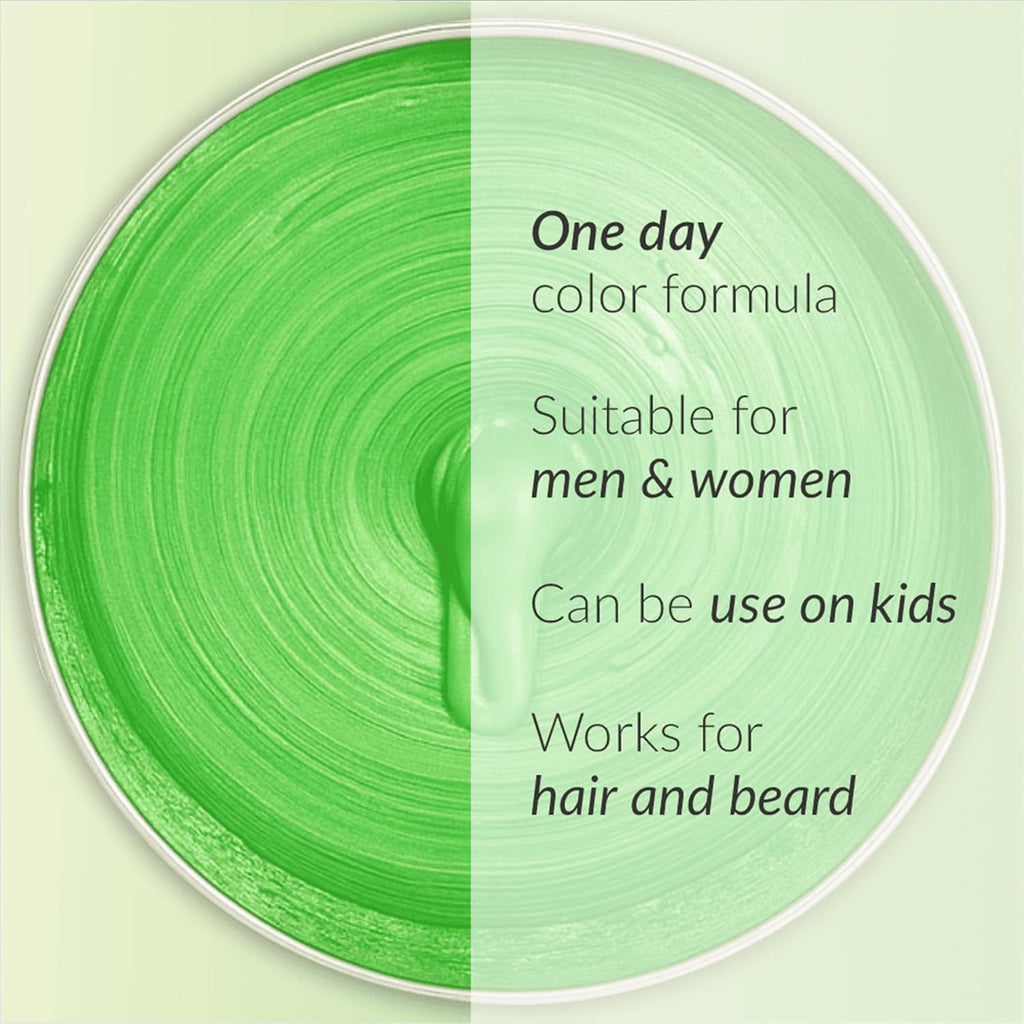 Beauty Garage Gear Up Hair & Beard Green Color Wax Vivid Green Tint | Nourishing Hold, Zero Commitment, 100g