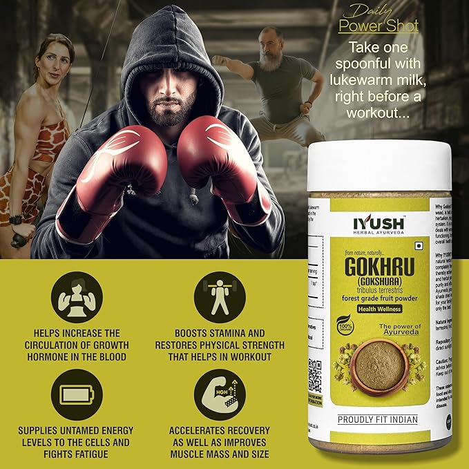 Iyush Herbal Ayurveda Gokhru Powder - 100 gms