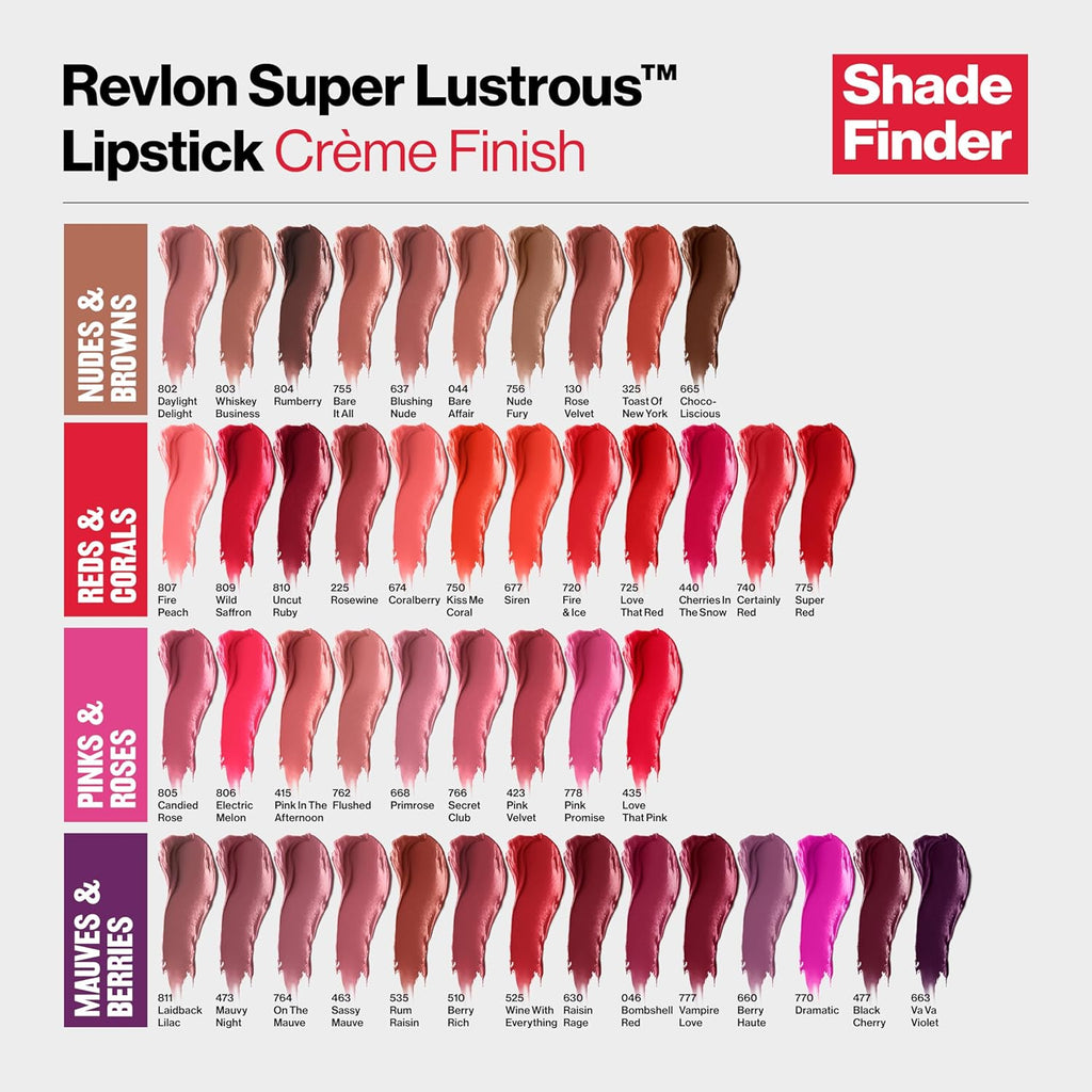 Revlon Super Lustrous The Luscious Mattes Lipstick, High Impact with Moisturizing Velvety Formula, Fire & Ice, 0.74 oz