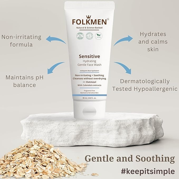 FolkMen Gentle Face Wash for Men - 90 ml