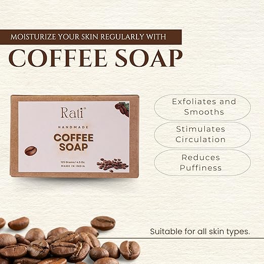 Rati Ayurveda Handmade Coffee Soap - 125 gms