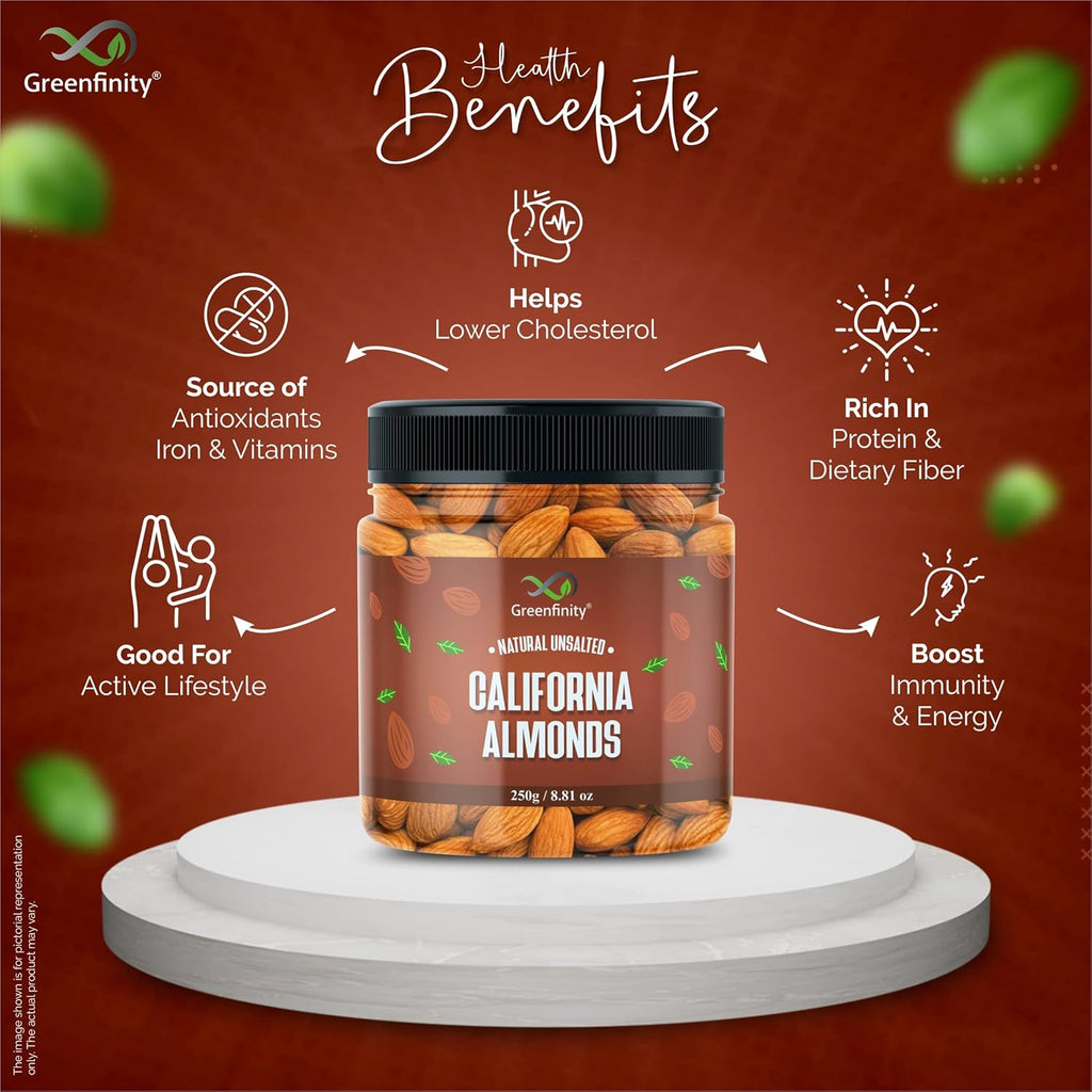 GreenFinity Dry Fruits Combo Pack- Green Raisins, Almonds, Roasted Pistachios, Cashews | Nutritious Healthy Snacks Ideal for Gifting, Festive Hampers, Family and Friends Treats (250g Each-Pack of 4)