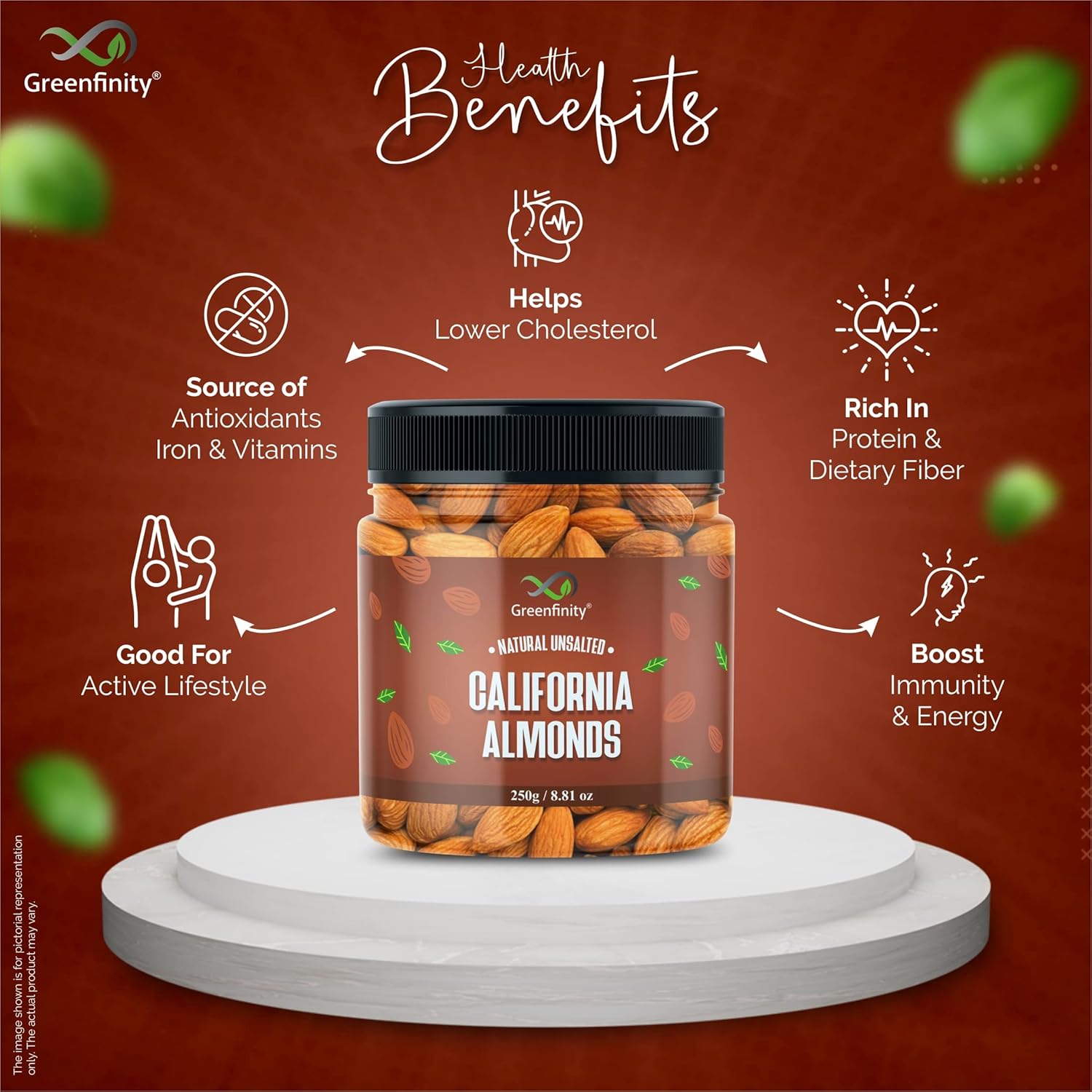 GreenFinity Dry Fruits Combo Pack- Green Raisins, Almonds, Roasted Pistachios, Cashews | Nutritious Healthy Snacks Ideal for Gifting, Festive Hampers, Family and Friends Treats (250g Each-Pack of 4)