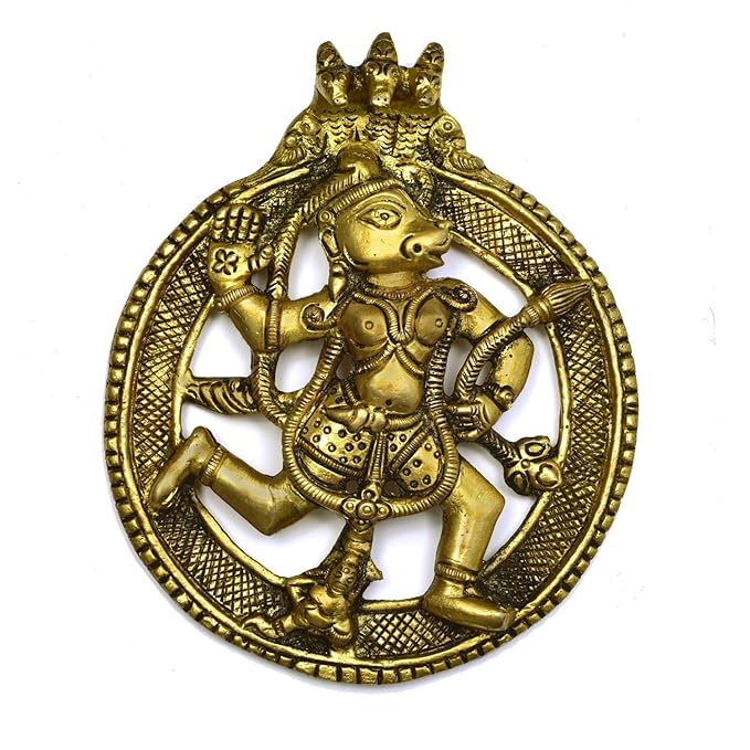 The Advitya Brass Hanuman Plate