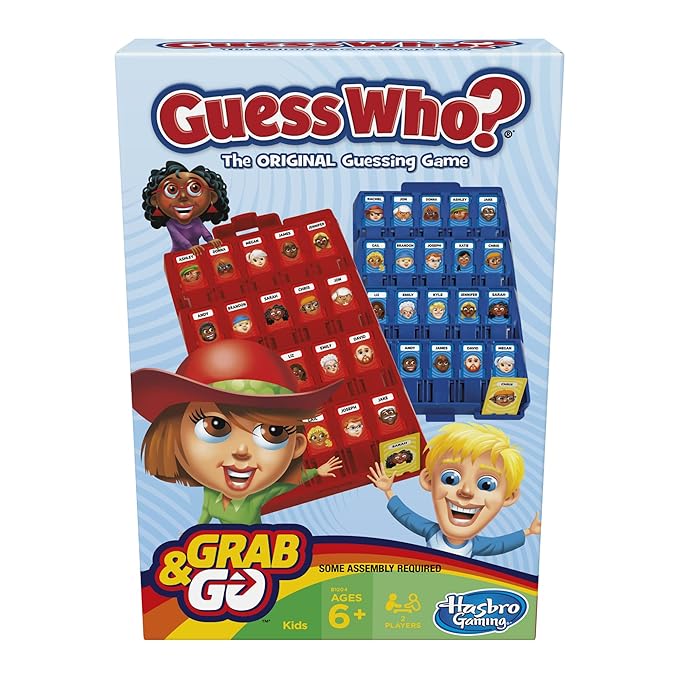 Hasbro Gaming Guess Who Grab and Go Tabletop Game Multicolour