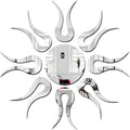 Bikri Kendra Sun Silver Model-13 Mirror Stickers for Wall, Acrylic Mirror Wall Decor Sticker