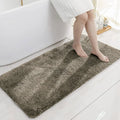 Luxe Home International Microfibre Rectangular Bath mat Super Soft Anti Skid Newman Mats For Bathroom Colour Taupe