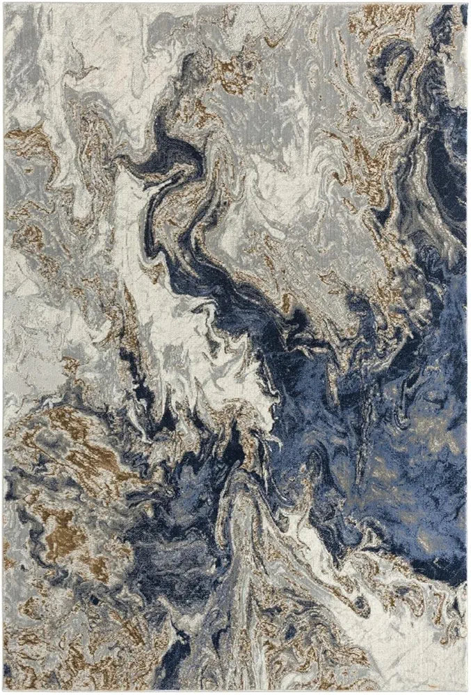 ishro home Feet 3D Jet Multi Printed Carpet Rug Runne Colour Marbles 3 x 5 Feet
