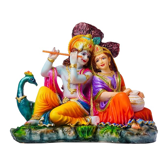 Newven Radhakrishnan Murti Radha Krishna Idol Showpiece Hindu God Statue Gifts Decorative