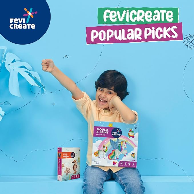 Fevicreate Diy Mould and Paint Jungle Animals Craft Kit Kids Diy Craft 5 Years Diy Craft and Paint Kit