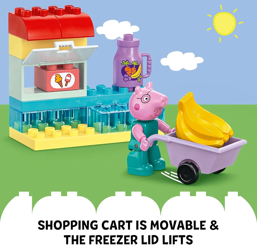 Lego Duplo Peppa Pig Supermarket Toy 10434 Building Blocks Toys for 2+ Gift for Kids, 70 Pcs