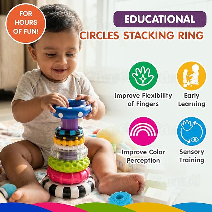 Kidology Ring Stacker Baby Toy for 6+ Months 9 Pieces