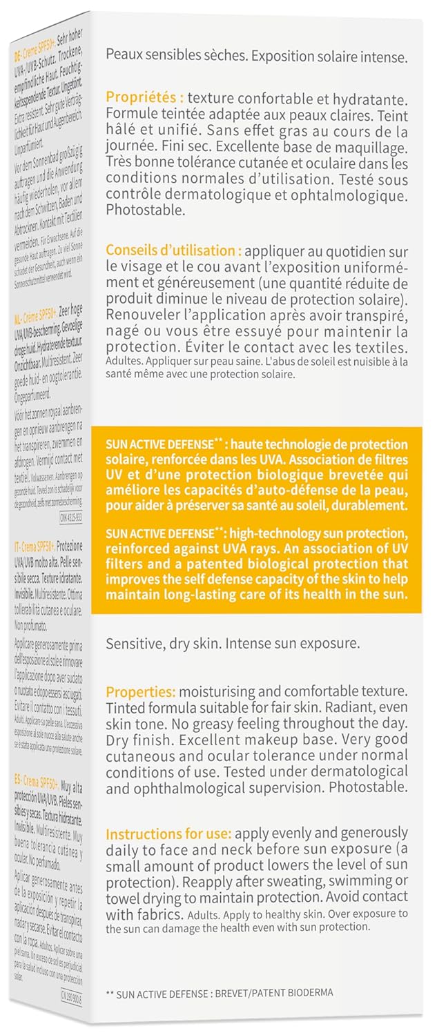 Bioderma Photoderm Creme SPF 50+ PA++++ Hydrating Sunscreen for Normal to Dry Skin | In Vivo Tested