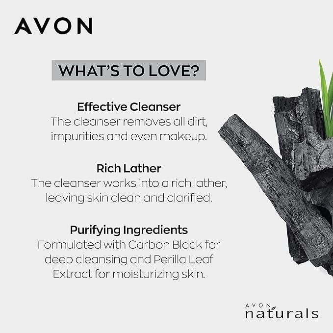 Avon Naturals Purifying Carbon & Perilla Leaf Cleanser - 100 gms