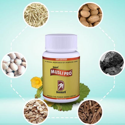 Deemark Musli Pro Ayurvedic Capsules to Improve Desire & Drive in Men and Women
